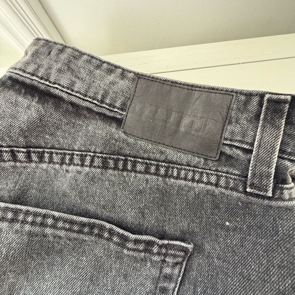 GRLFRND Distressed Denim straight legged Jeans